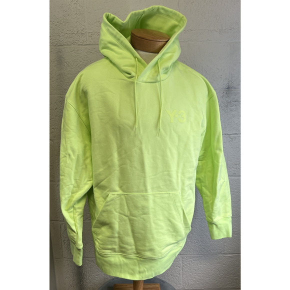 Y-3 Yohji Yamamoto Adidas Classic Men's Oversized Hoodie Glow Green Large HG6219 - Picture 2 of 13